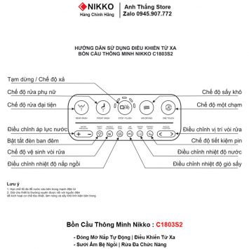 Bồn Cầu Thông Minh NIKKO C1803S2