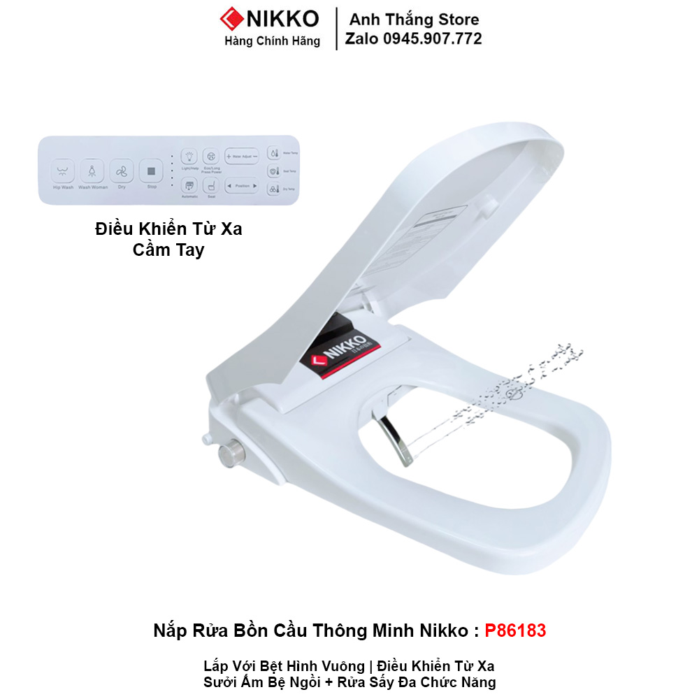 Nắp Rửa Bồn Cầu Thông Minh NIKKO P86183