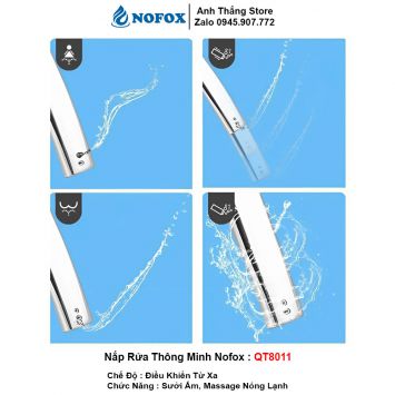 Nắp Rửa Bồn Cầu Thông Minh Điện Tử Nofox QT8011