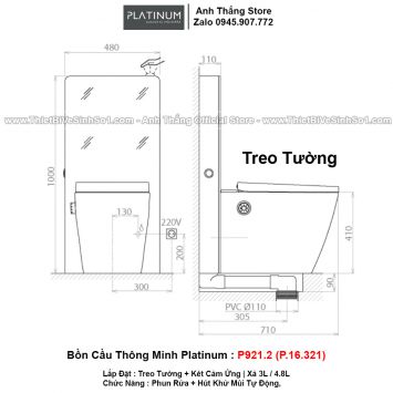 Bồn Cầu Platinum P921.2 (P.16.321)