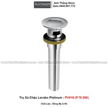 Trụ xả Chậu Lavabo Platinum PV816 (P.75.350)