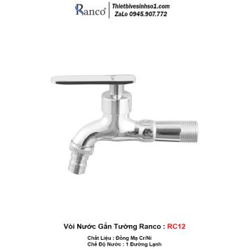 Vòi Nước Gắn Tường Ranco RC12