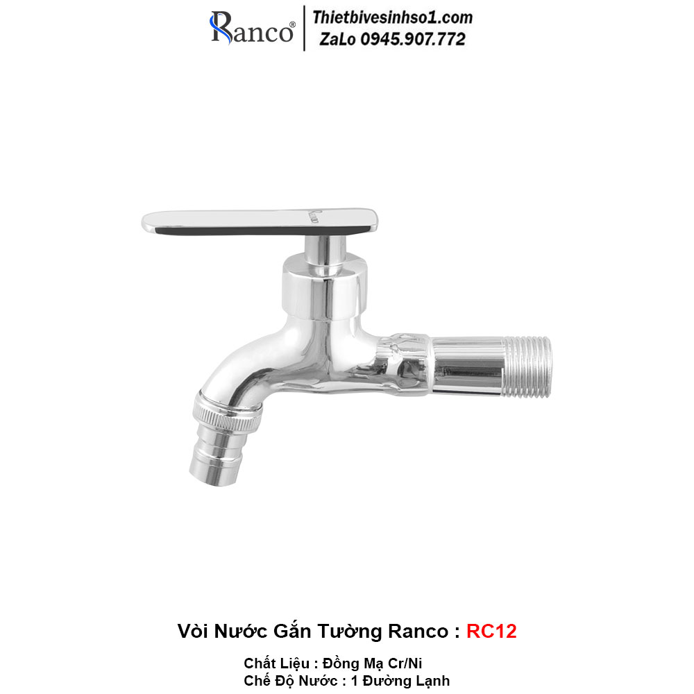 Vòi Nước Gắn Tường Ranco RC12