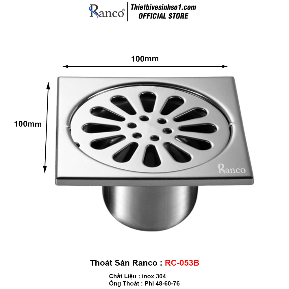 Ga Thoát Sàn Ranco RC-053B Ga Thoát Sàn Ranco RC-053B