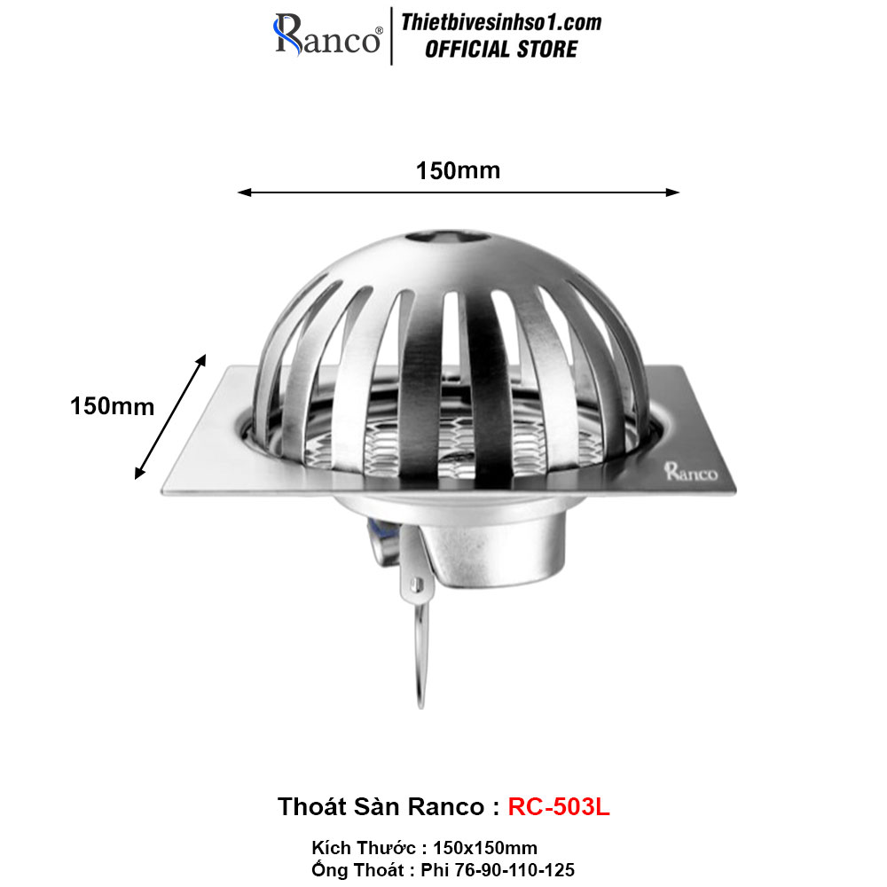 Ga Thoát Sàn Ranco RC-503L Ga Thoát Sàn Ranco RC-503L