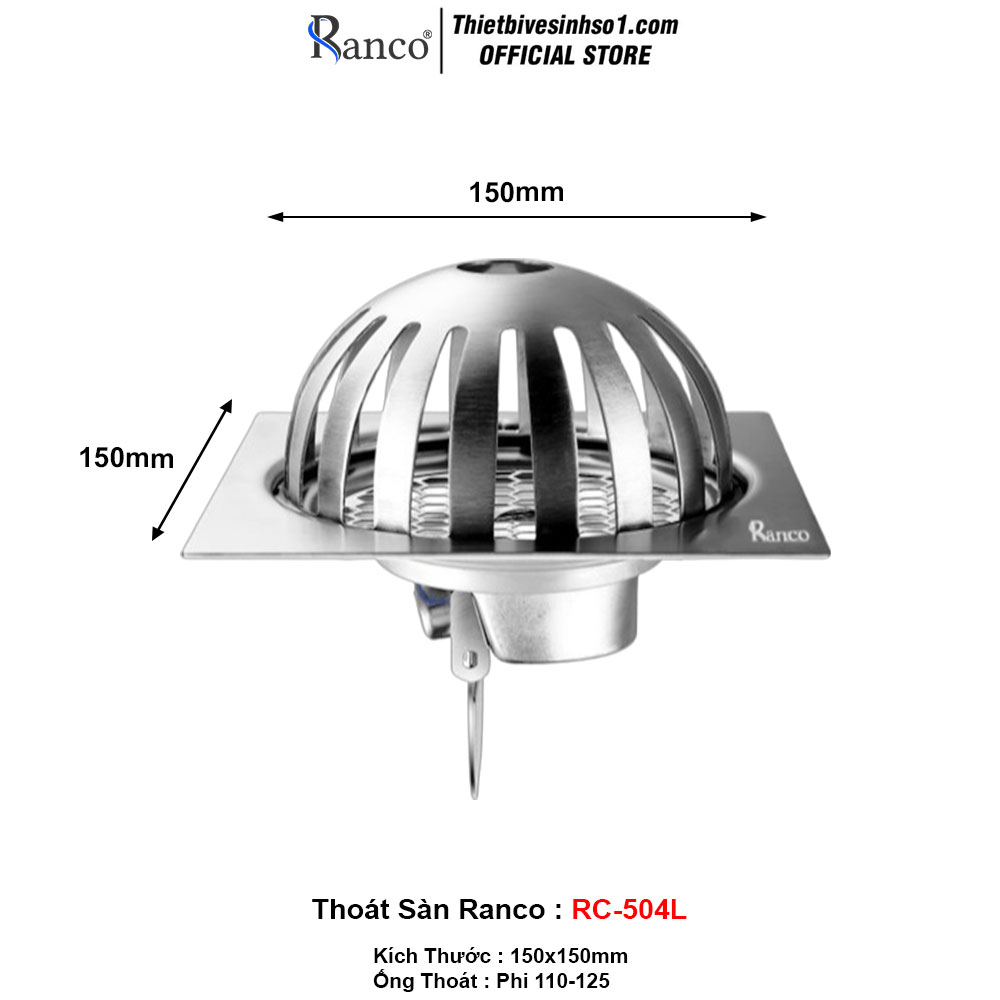 Ga Thoát Sàn Ranco RC-504L Ga Thoát Sàn Ranco RC-504L