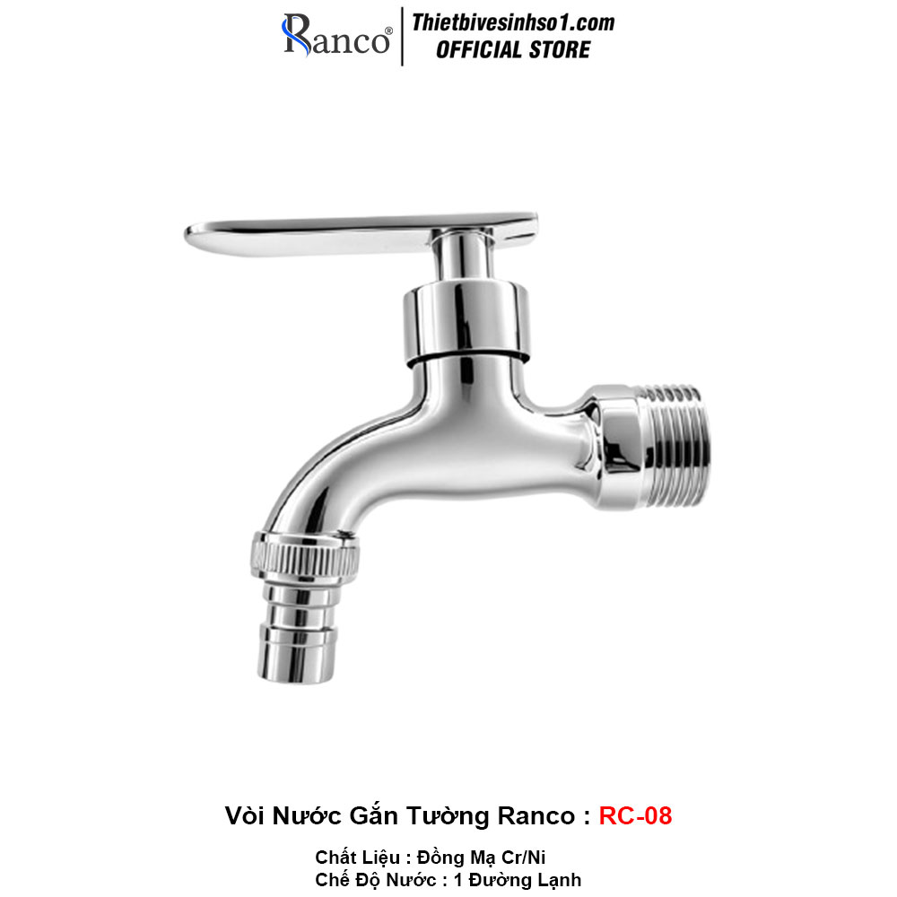 Vòi Nước Gắn Tường Ranco RC-08 Vòi Nước Gắn Tường Ranco RC-08