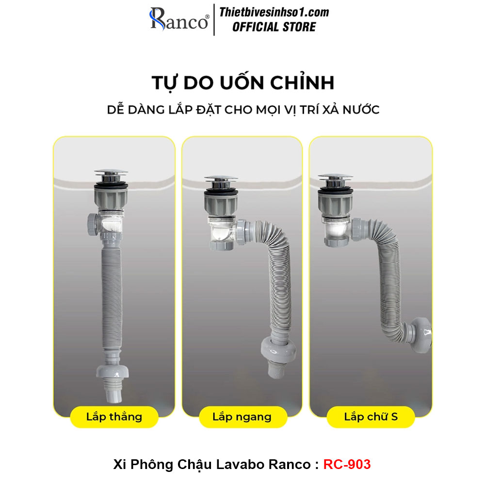 Xi Phông Chậu Lavabo Ranco RC-903 Xi Phông Chậu Lavabo Ranco RC-903