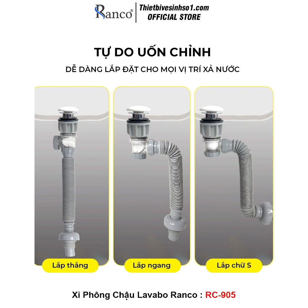 Xi Phông Chậu Lavabo Ranco RC-905 Xi Phông Chậu Lavabo Ranco RC-905