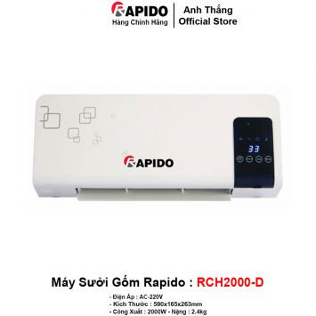 Máy Sưởi Gốm Rapido RCH2000-D