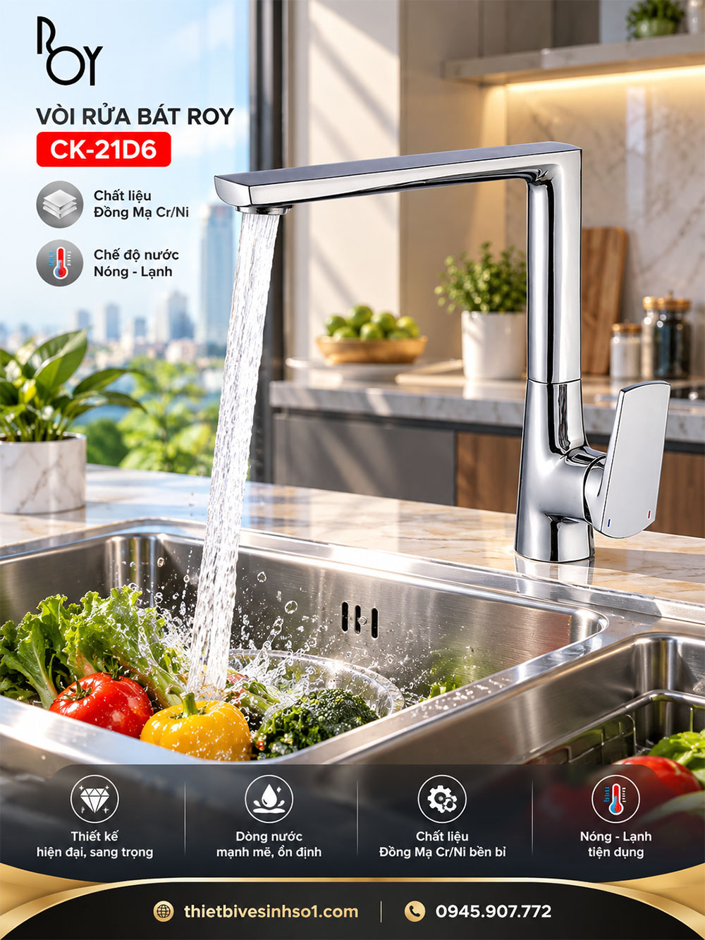 Vòi Rửa Bát ROY CK-21D6 Vòi Rửa Bát ROY CK-21D6