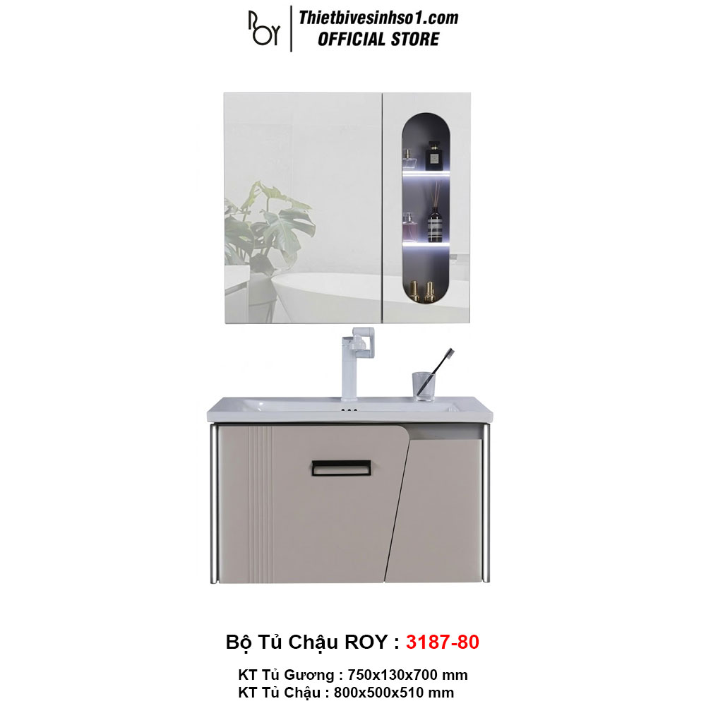 Bộ Tủ Chậu ROY 3187-80