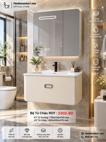 Bộ Tủ Chậu ROY 3302-80