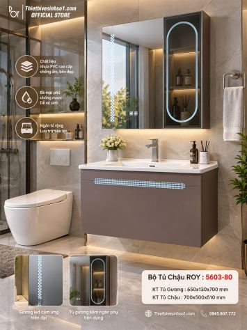 Bộ Tủ Chậu ROY 5603-80
