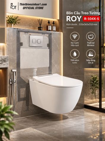 Bồn Cầu Treo Tường ROY R-104X-S