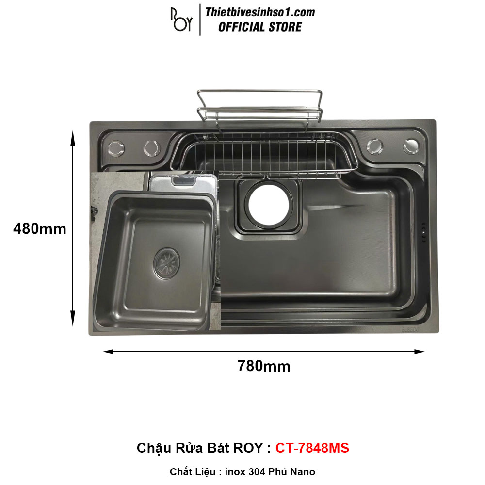 Chậu Rửa Bát ROY CT-7848MS