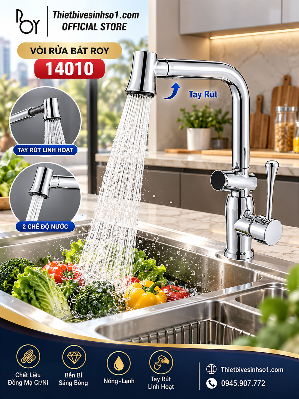Vòi Rửa Bát ROY 14010 Vòi Rửa Bát ROY 14010