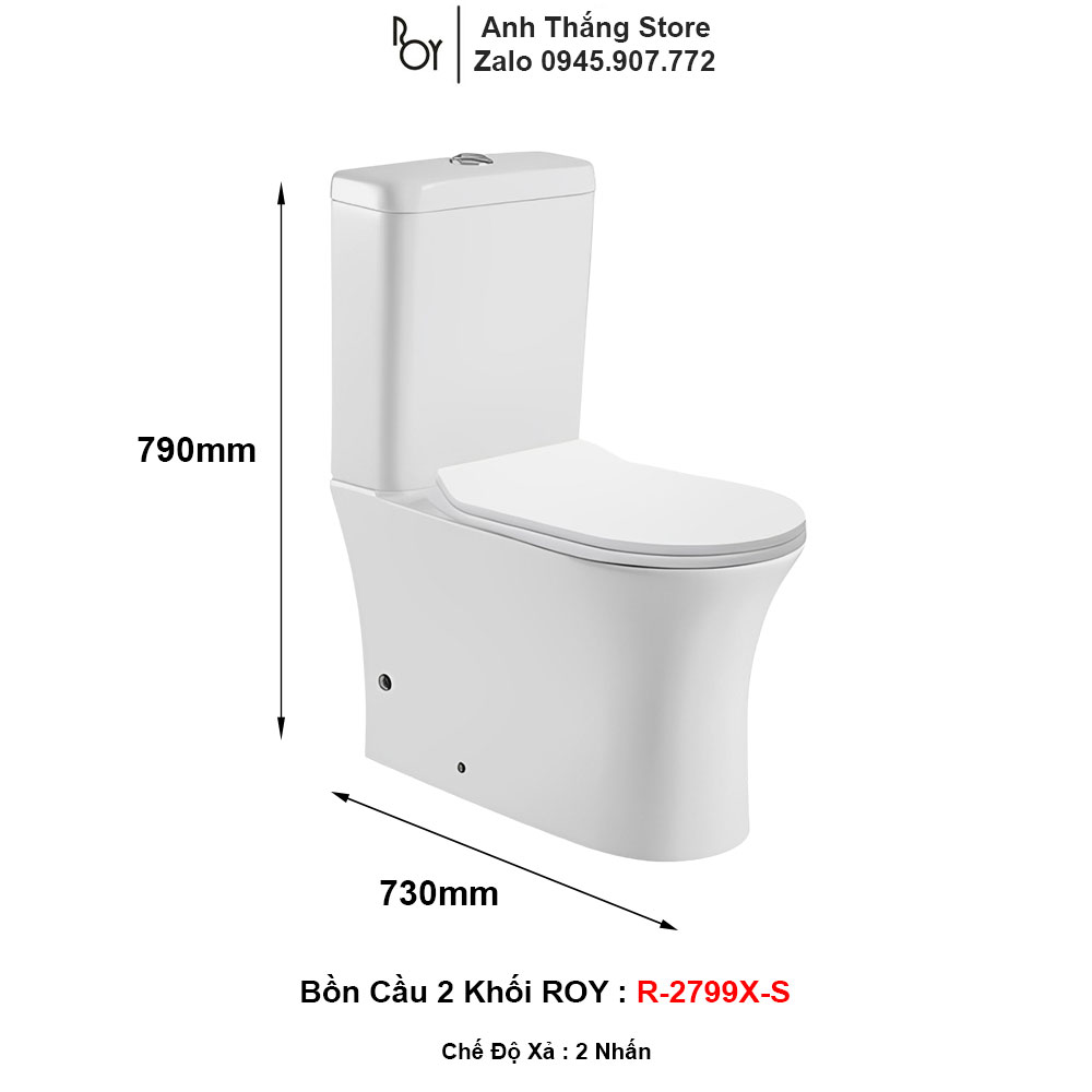 Bồn Cầu ROY R-2799X-S