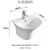 Chậu Lavabo ROY R-5300C Liền Chân