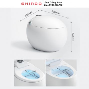 Bồn Cầu Thông Minh Điện Tử Shindo C8621