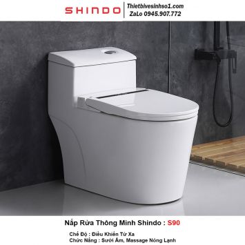 Nắp Rửa Bồn Cầu Thông Minh Điện Tử Shindo S90