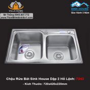 Chậu Rửa Bát Sink House Dập 2 Hố Cân 7242