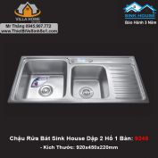 Chậu Rửa Bát Sink House Dập 2 Hố 1 Bàn 9245