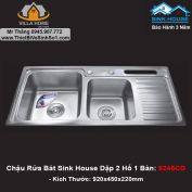 Chậu Rửa Bát Sink House Dập 2 Hố 1 Bàn 9245CD