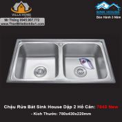 Chậu Rửa Bát Sink House Dập 2 Hố Cân 7843 New