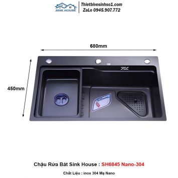 Chậu Rửa Bát Sink House SH6845 Nano-304
