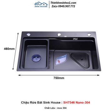 Chậu Rửa Bát Sink House SH7546 Nano-304