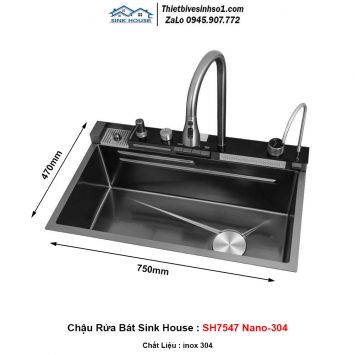 Chậu Rửa Bát Sink House SH7547 Nano-304