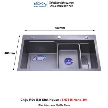 Chậu Rửa Bát Sink House SH7846 Nano-304