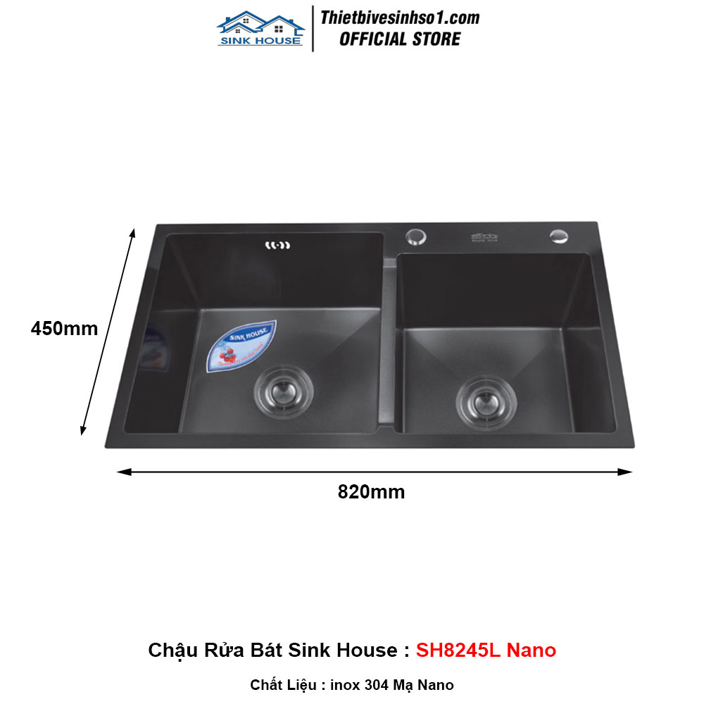 Chậu Rửa Bát Sink House SH8245L Nano