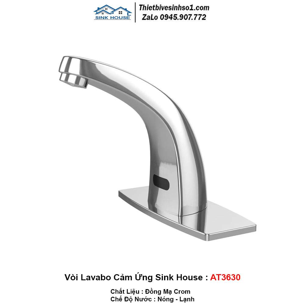 Vòi Lavabo Cảm Ứng Sink House AT3630 Vòi Lavabo Cảm Ứng Sink House AT3630