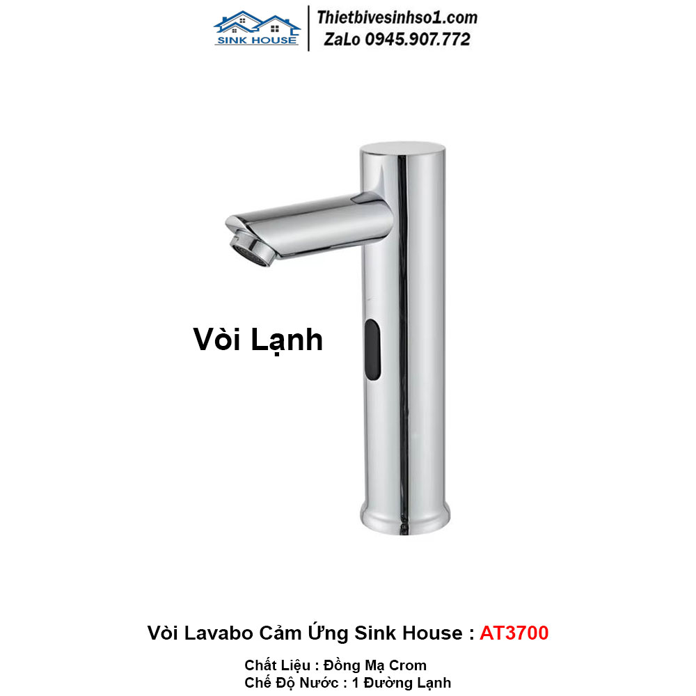 Vòi Lavabo Cảm Ứng Sink House AT3700 Vòi Lavabo Cảm Ứng Sink House AT3700