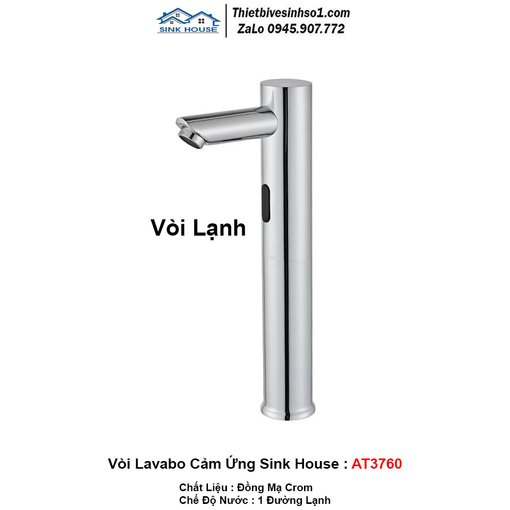Vòi Lavabo Cảm Ứng Sink House AT3760 Vòi Lavabo Cảm Ứng Sink House AT3760