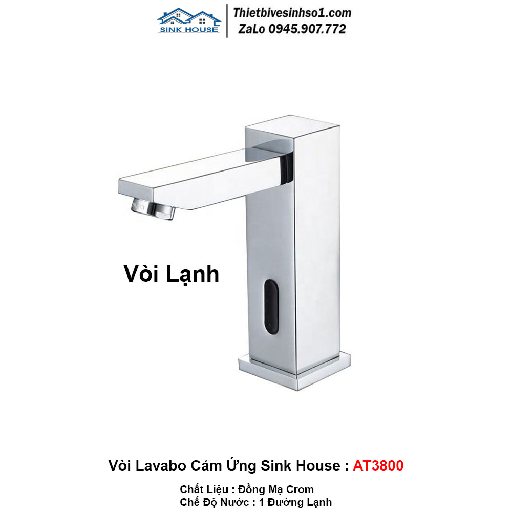 Vòi Lavabo Cảm Ứng Sink House AT3800 Vòi Lavabo Cảm Ứng Sink House AT3800