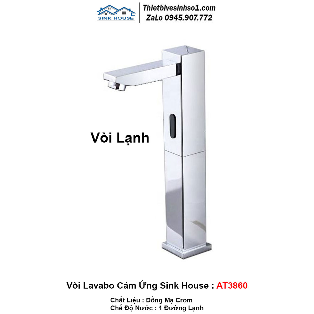 Vòi Lavabo Cảm Ứng Sink House AT3860