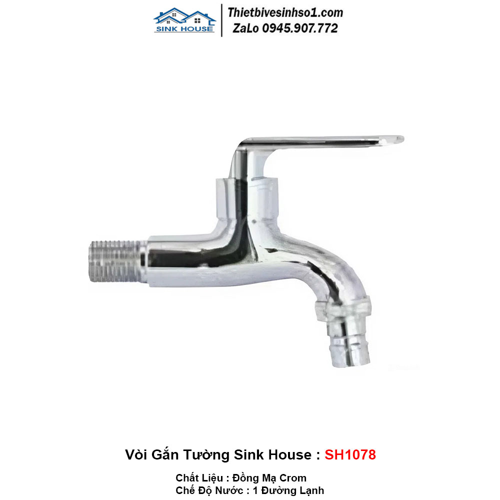 Vòi Nước Gắn Tường Sink House SH1078 Vòi Nước Gắn Tường Sink House SH1078