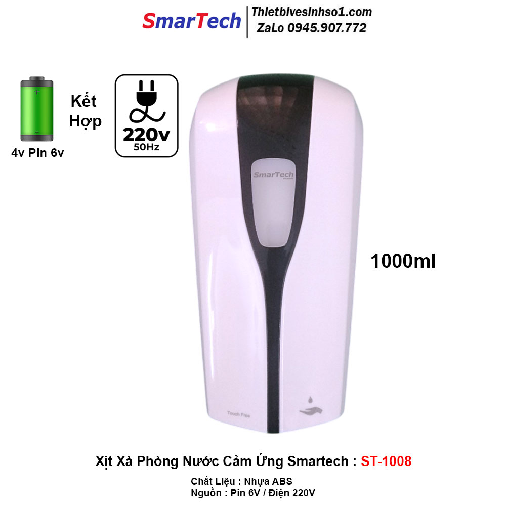 Xịt Xà Phòng Nước Cảm Ứng SmarTech ST-1008 Xịt Xà Phòng Nước Cảm Ứng SmarTech ST-1008
