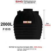 Bể Phốt Tự Hoại Sơn Hà Septic SHG 2000L Đứng