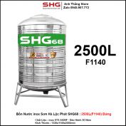 Bồn Nước inox Sơn Hà Lộc Phát SHG68 Đứng 2500L-F1140