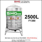 Bồn Nước inox Sơn Hà Lộc Phát SHG68 Đứng 2500L-F1380