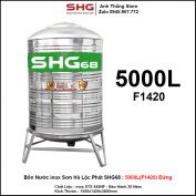 Bồn Nước inox Sơn Hà Lộc Phát SHG68 Đứng 5000L-F1420