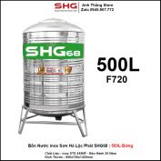 Bồn Nước inox Sơn Hà Lộc Phát SHG68 Đứng 500L