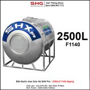 Bồn Nước inox Sơn Hà SHX Pro Ngang 2500L-F1140