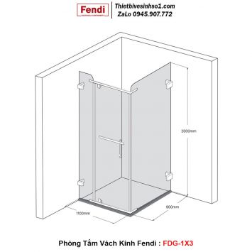 Phòng Tắm Vách Kính FENDI FDG-1X3