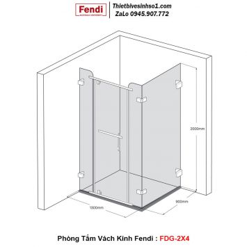 Phòng Tắm Vách Kính FENDI FDG-2X4