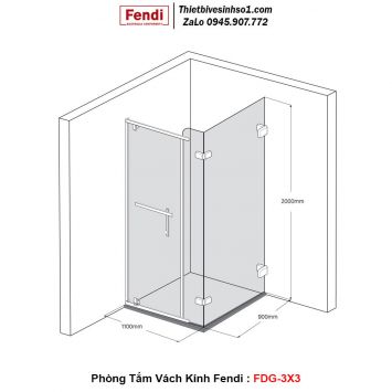 Phòng Tắm Vách Kính FENDI FDG-3X3